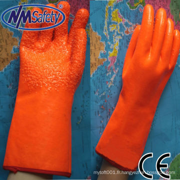 NMSAFETY doublure isolée en mousse enduit orange fluorescent pvc gant